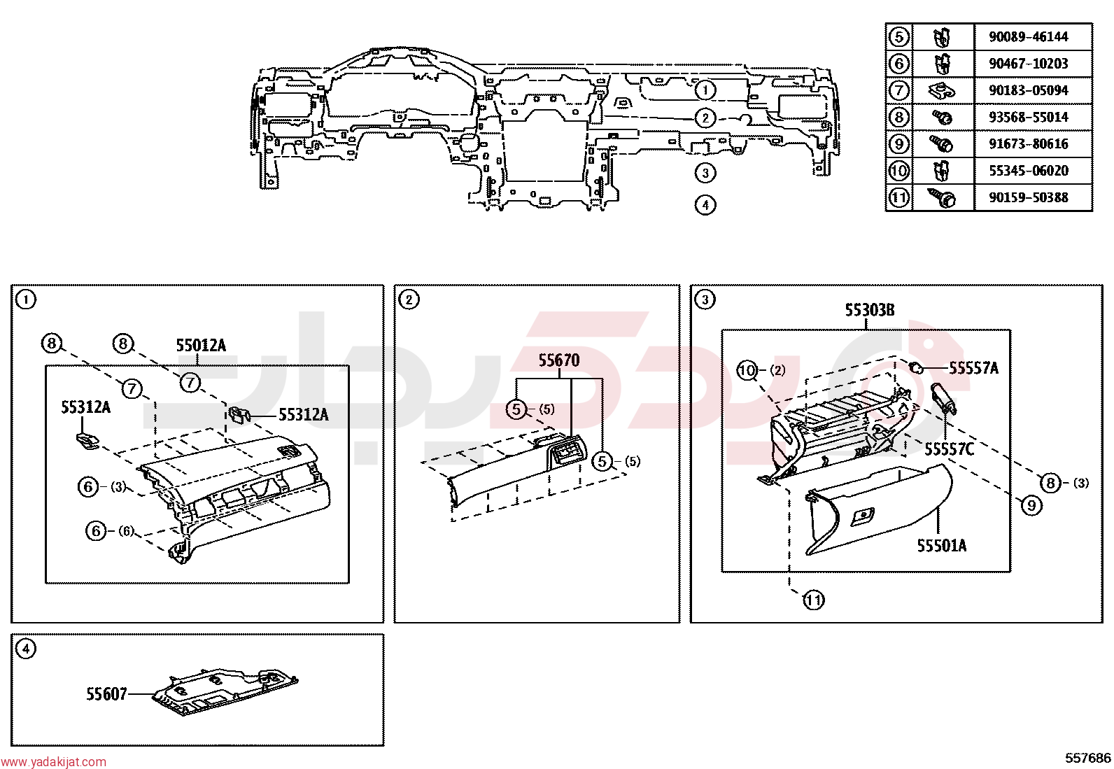 REGISTER ASSY, INSTRUMENT PANEL, NO.3 | 5567006241C2